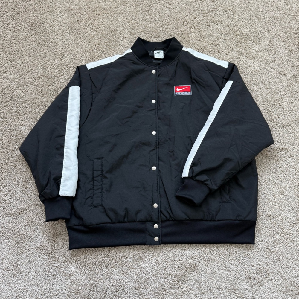 Nike Sportswear Team Bomber Jacket Black Size Small Varsity